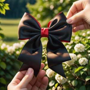 Dodawanie elementów ozdobnych do kokardy z tkaniny