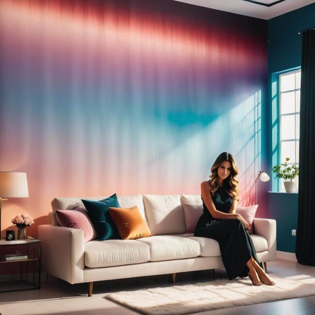 Jak dobrze nałożyć ombre na ścianie