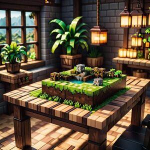 Krok po kroku stół do craftingu w Minecraft