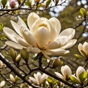 Magnolia początek kwitnienia