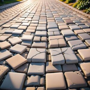 Narzędzia do układania płytek na chodniku