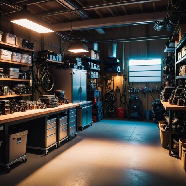 Oświetlenie LED podwieszane do garażu