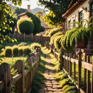 Płot z naturalnych materiałów