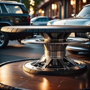 Pomysły na stolik z recyklingu felg