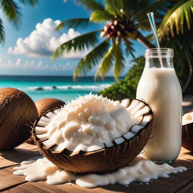 Przepis na ubijane mleko kokosowe
