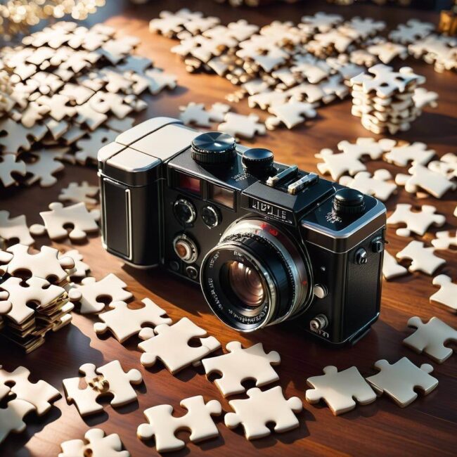 Stół regulowany do układania puzzli