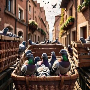 Zawodowe kosze dla gołębi sportowych
